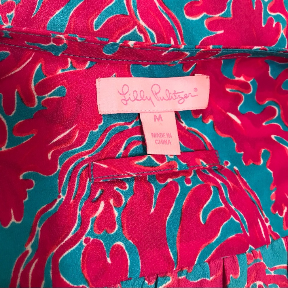 Lilly Pulitzer Wilda Dress Snorkel Blue Reef Madness - Picture 11 of 16